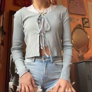 Light Blue Tied Shirt